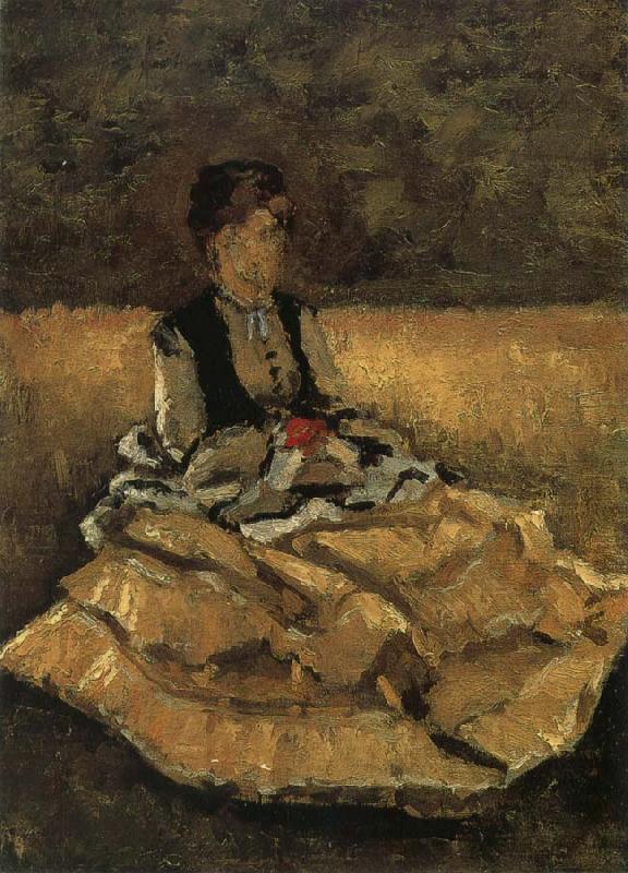 Gustave Caillebotte The fem sit on the lawn Sweden oil painting art